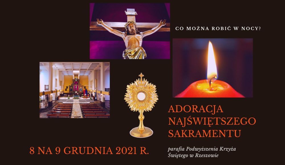 Adoracja nocna przed Najświętszym Sakramentem