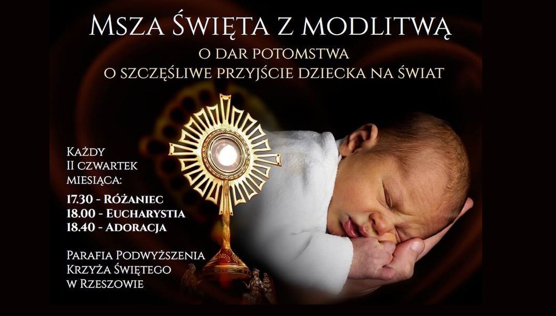 Msza Święta z modlitwą o uzdrowienie i uwolnienie – modlitwa o cud poczęcia