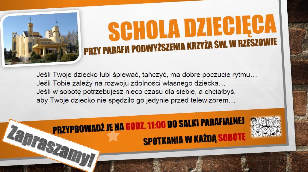 Schola dziecięca w naszej parafii